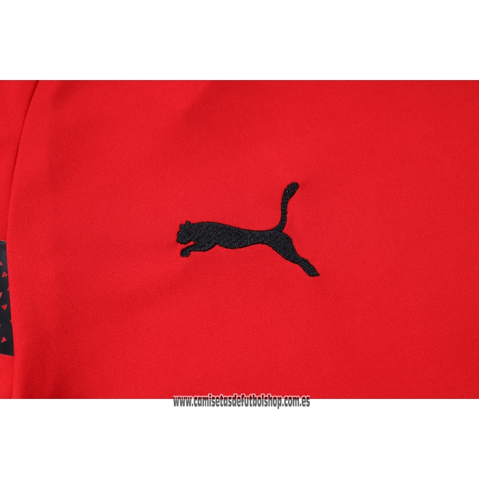 Chandal del AC Milan 22-23 Manga Corta Rojo - Pantalon Corto